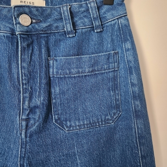 Reiss | Isa High Rise Flared Jeans in Mid Blue - Size 27R - Picture 7 of 13